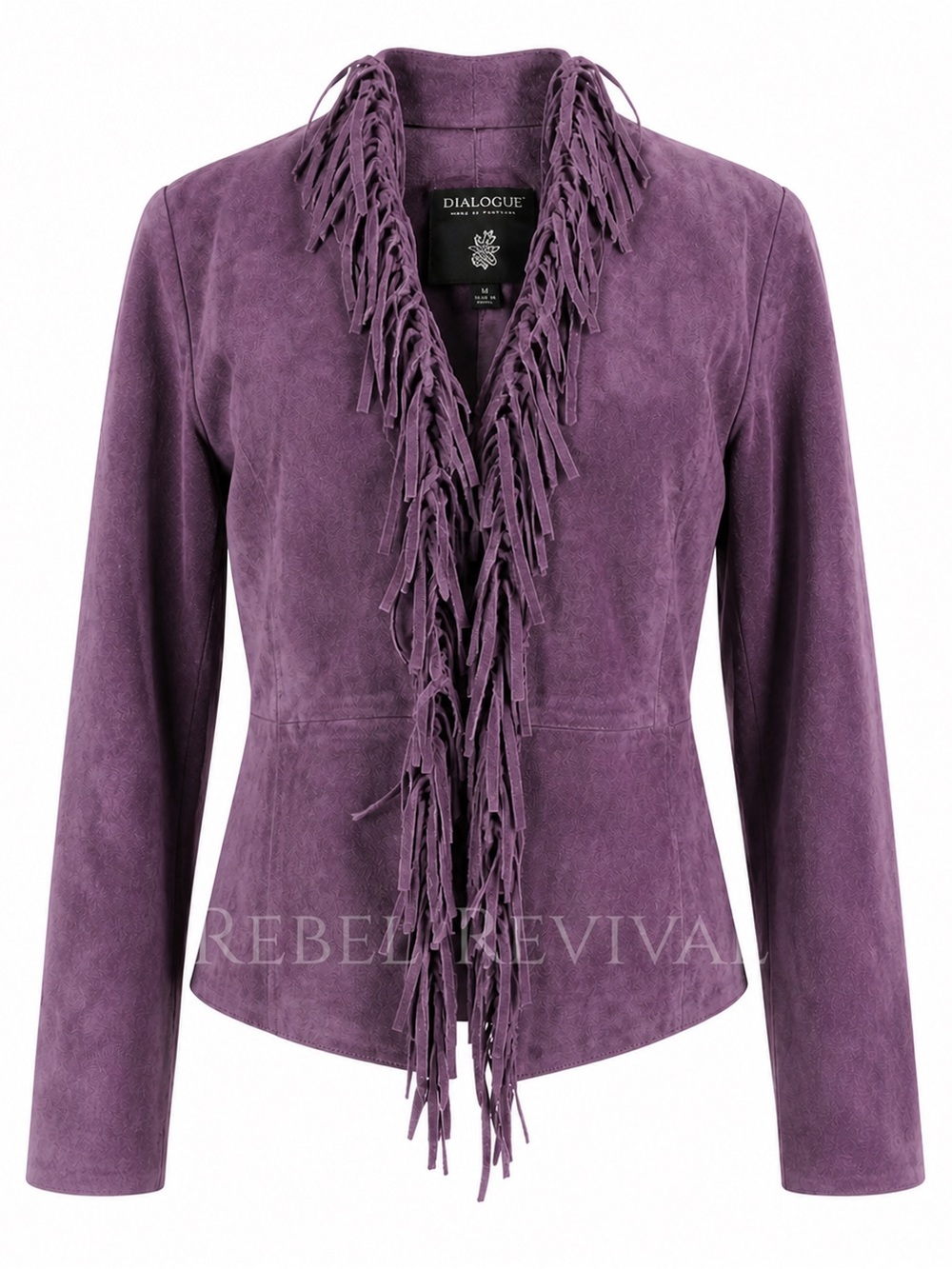 Dialogue Genuine Suede Jacket Fringe Open Front Boho Western Leather NWT Size 1X